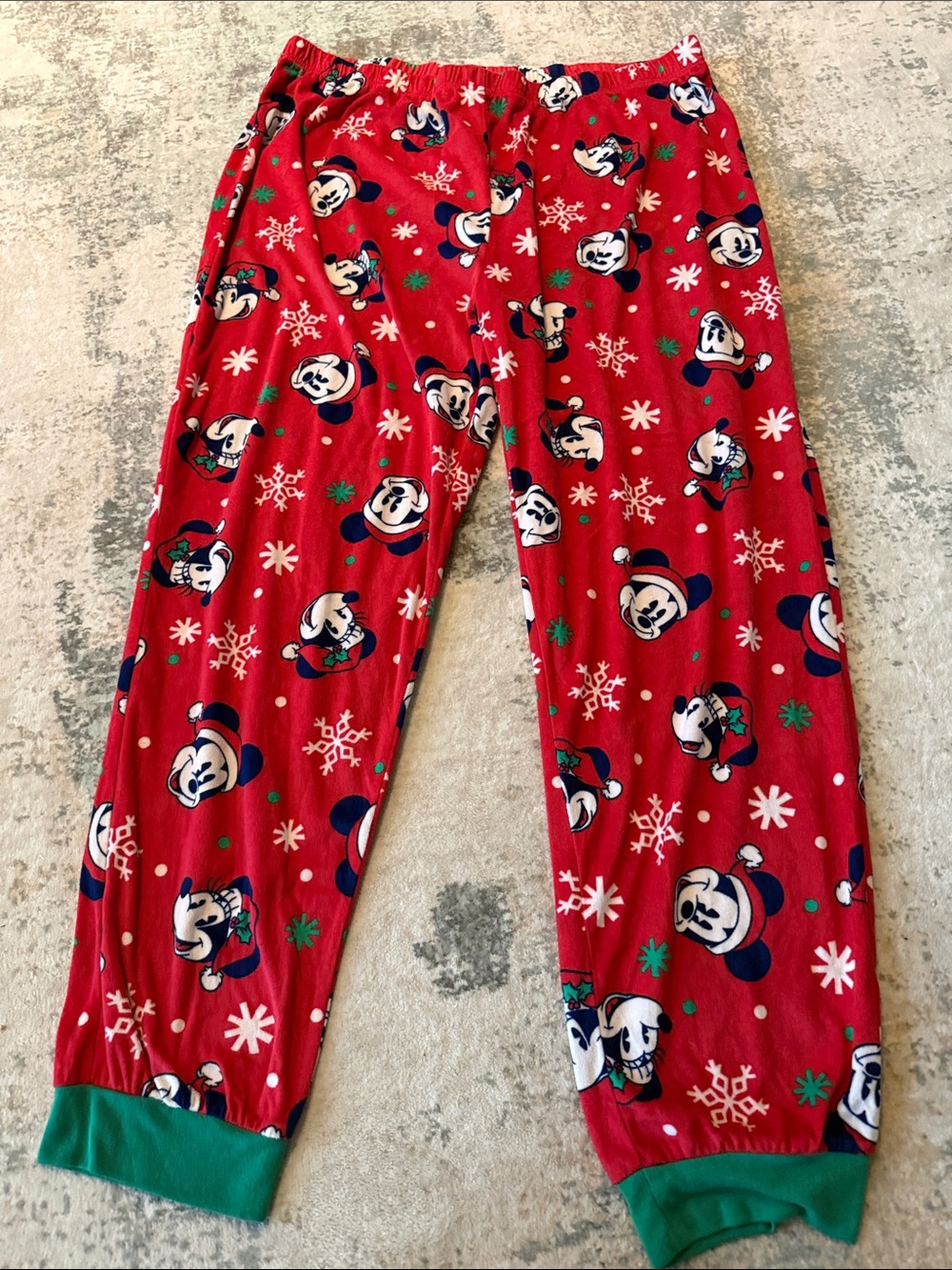 Disney Women’s Red Mickey Mouse Holiday Pajama Pants, Size XL